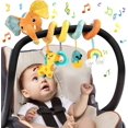 thumbnail image 1 of (Elefante naranja)Juguetes para cochecito, juguete de peluche en espiral para actividades de bebé, sonajeros suaves para asiento de coche, juguetes para cuna para niños y niñas a partir de 6 meses oso de fresa Electrónica, 1 of 5