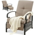 thumbnail image 7 of AECOJOY Adjustable Patio Reclining Lounge Chair with Cushions Set of 2-Brown, 7 of 7