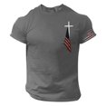 thumbnail image 2 of Blekii T-Shirt à Manches Courtes et Col Rond pour Hommes, Mode Décontractée pour la Journée de l'Indépendance - Doux et Confortable, Petit Imprimé, Design de Vacances d'Été - Parfait pour la Célébration du 4 Juillet, Bbq d'Été, 2 of 5