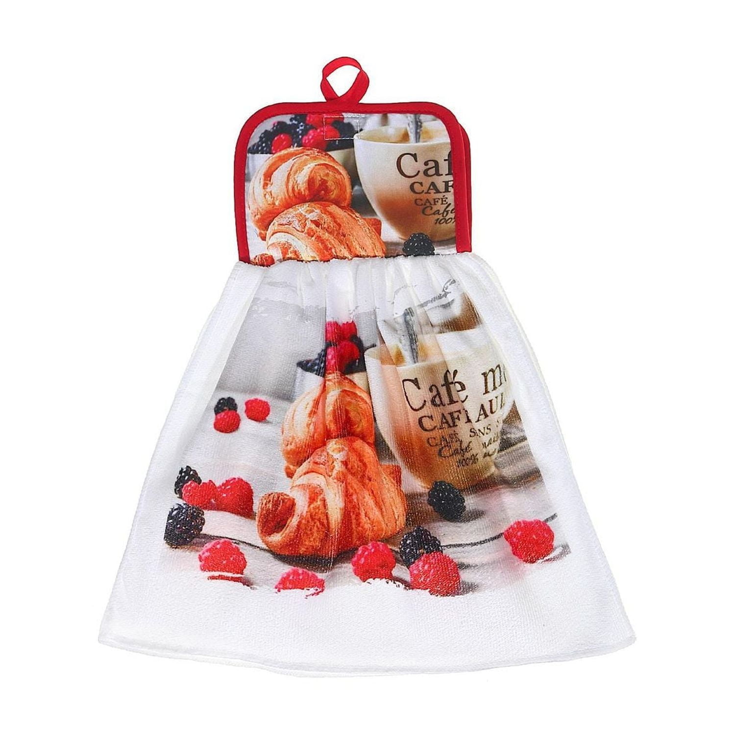 Serviette À Main (Croissant Cafe) - Ensemble De 6