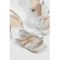 thumbnail image 4 of Cecelia New York COSETTE Slingback Heels Silver Gold Open Block Heel Retro Pumps (Silver Gold, 8), 4 of 5