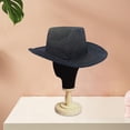 thumbnail image 6 of Cowboy Hat Blinking Wo Denim Hat Cowgirl Hat for Carnival Accessories Black, 6 of 8