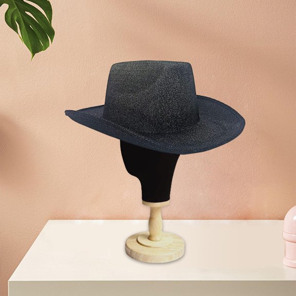 Cowboy Hat Western Cowboy Hat Fashion Wo Sparkly Blinking Denim Hat Sun Hat Princess Bridal Cowgirl Hat Western Hat for Holiday Beach Black