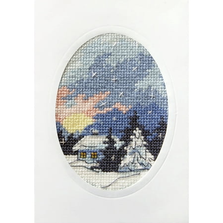 UPC: 5906735254747 | Complete cross stitch kit – greetings card Winter night 6151
