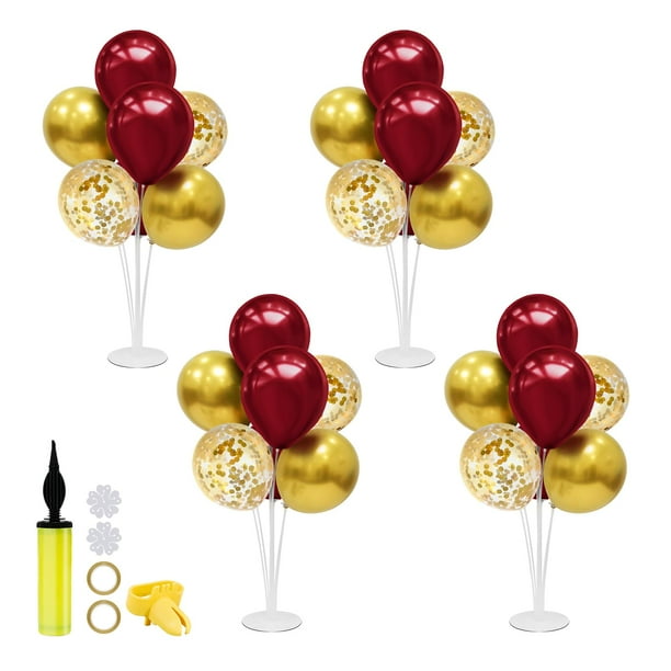 Set de soportes para globos ZJDHPTY rojo y dorado para decoración de fiestas