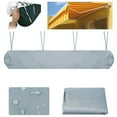thumbnail image 2 of mmirethe Auvent Auvent Équipement de Protection Finition Soignée Design Pliable Imperméable Aménagements Extérieurs Fournitures pour la Maison 2,5 m Gris 4,5 m, 2 of 6
