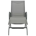 thumbnail image 2 of vidaXL Chaises Longues 2 Pcs avec Table Textilène et Acier, 2 of 5