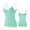 01 Green, variant on Fewfanhot Seamless Shapewear for Women Slim Fit V-Neck Light Tummy Control Camisole Adjustable Spaghetti Strap Built-in Bra Tank Top