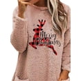 thumbnail image 4 of Gvmfive Womens Christmas Sweatshirt Furry Holiday Pullover Tops, 4 of 5