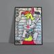 thumbnail image 1 of Disney Cartoon Character Graffiti Poster Mural Decoration Anime Figure Canvas Painting Tigger Mickey Mouse Donald Duck Wall Art60X80cm Unframed Gao Jinjia LED, 1 of 2