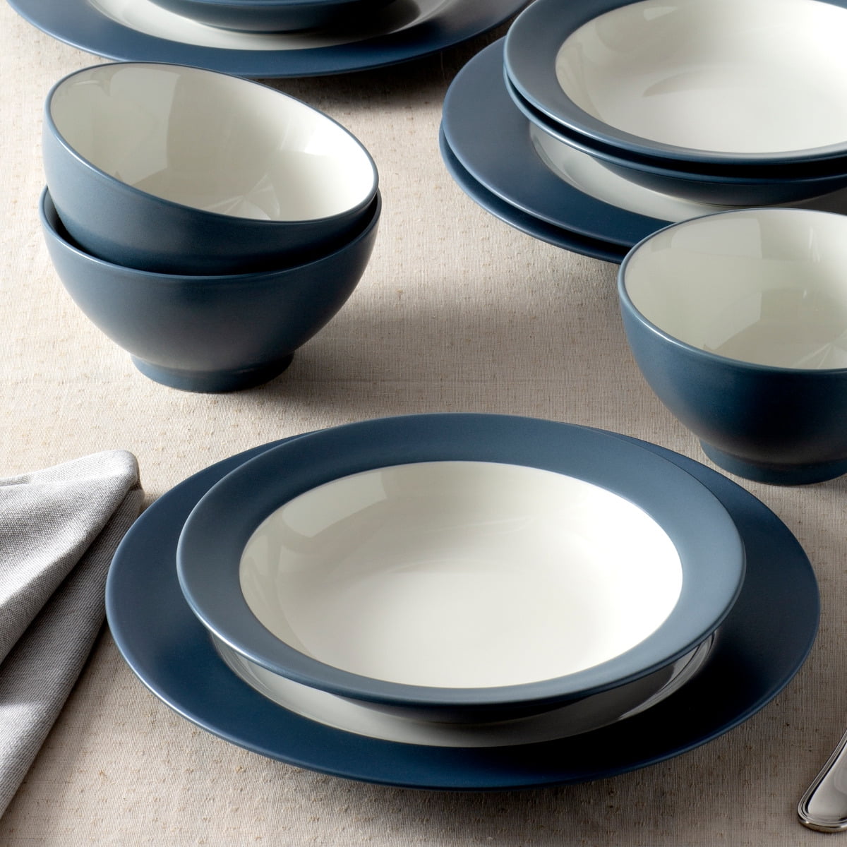 Noritake - 送料込み　9枚セット Amazon.com | Noritake Black Rill 12-Piece Dinnerware Set