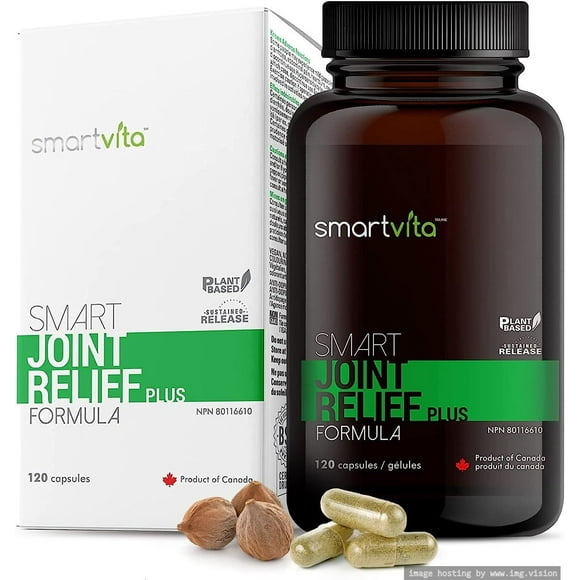 Smartvita - Joint Supplement, Muscle Relaxant, Vegan Joint Support With AyuFlex, Boswellin & BioPerine, Smart Sustained Release Technology, 120 Capsules