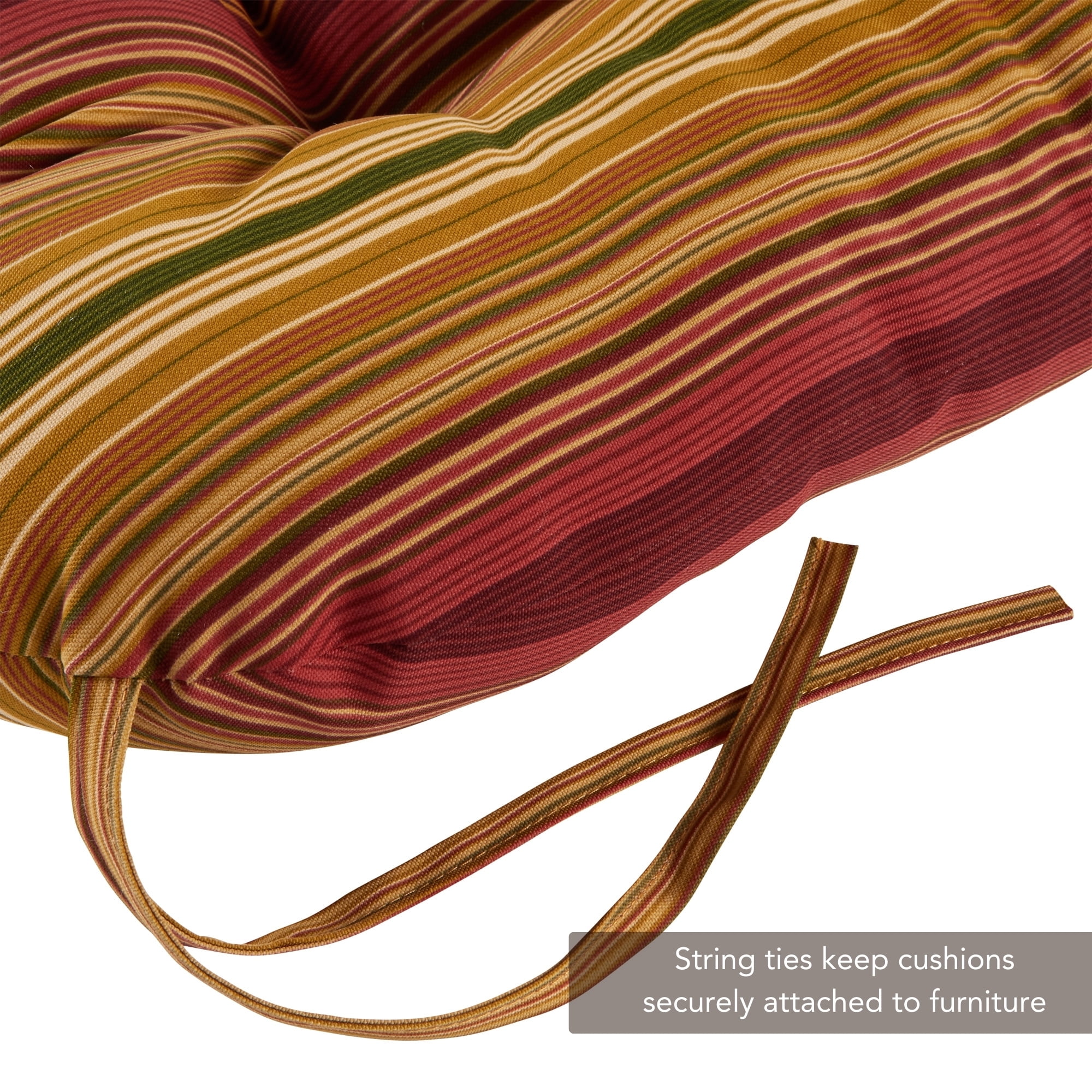 Greendale Home Fashions Kinnabari Stripe Outdoor Dining Chair Cushion (2-Pack)