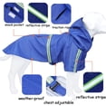 thumbnail image 3 of Fashion S-5XL PU Material Fit All Size Dogs Dog Cape Waterproof Dog Rain Jacket Pet Raincoat Dog Clothes Puppy Apparel BLUE L, 3 of 8