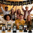 thumbnail image 6 of 9pcs Graduation Decorations Class of 2026 Table Centerpieces, Congrats Glitter Grad Honeycomb Centerpieces for Photo Tables Toppers 2026 Graduation Party Decor (Black Gold), 6 of 8