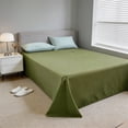 thumbnail image 7 of FEOLGEHLY Small/Twin/Full/Queen/King Sheets 47x91in Microfiber Flat Bed Sheets Only Waterproof Bed Sofa Cover Washable Wrinkle Free Deep Pocket Sheets, Non-slide Breathable Cooling Bed Sheets(Green), 7 of 7