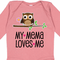 thumbnail image 4 of Inktastic Mema Loves Me Girl Owl Girls Long Sleeve Baby Bodysuit, 4 of 5