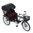 thumbnail image 1 of Modèle de Rickshaw à 3 Roues, Modèle de Rickshaw Style Mignon Décoratif Intéressant pour la Maison Noir,Vert, 1 of 8