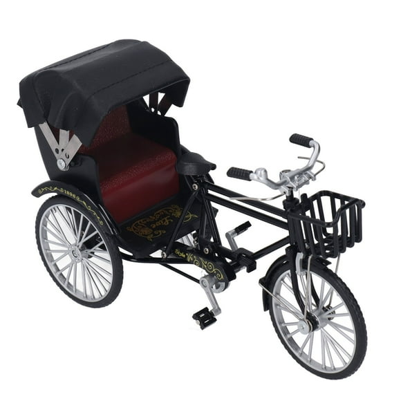 Modelo De Rickshaw De 3 Ruedas, Modelo De Rickshaw Pequeño Y Compacto, Aspecto Brillante, Diseño Retro Para Decoración De Tiendas
