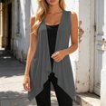 thumbnail image 3 of Sleeveless Vest for Women Summer Casual Open Front Irregular Hem Lightweight Cardigans Beach Coverups, 3 of 4