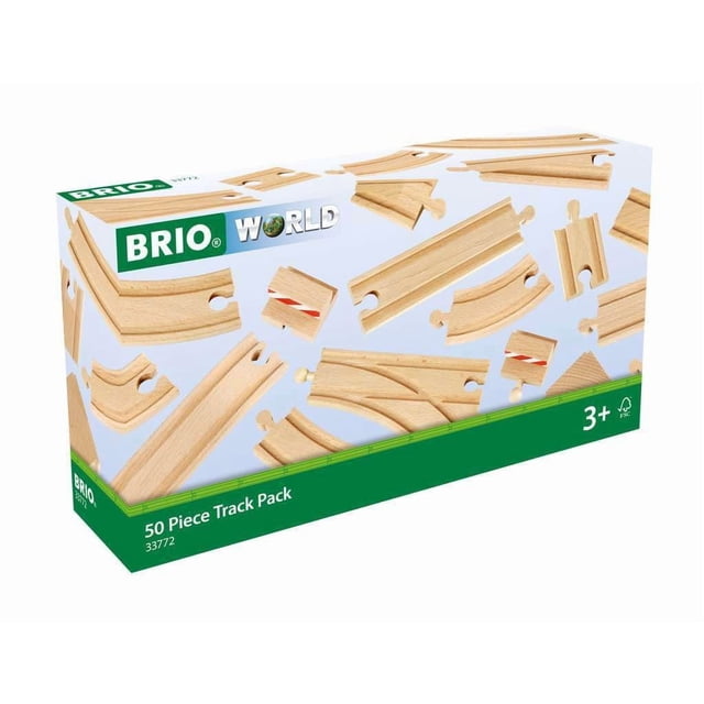 Set de vías férreas de madera BRIO 33772 Special, 50 piezas