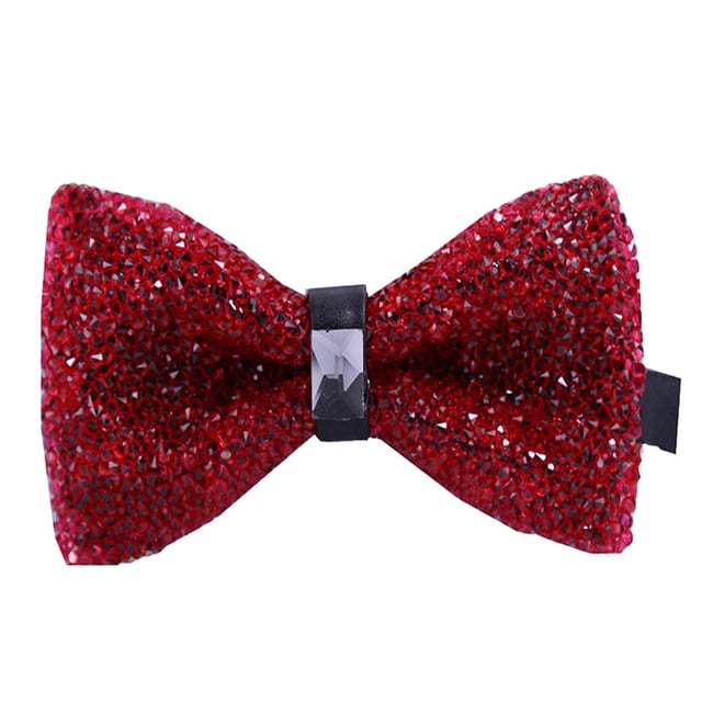 Minnieouse Lazos de diamantes de imitación, corbatas de cristal, corbata Ornamental brillante, pajarita de moda para novio, accesorio de ropa Accesorios de disfraces veinte