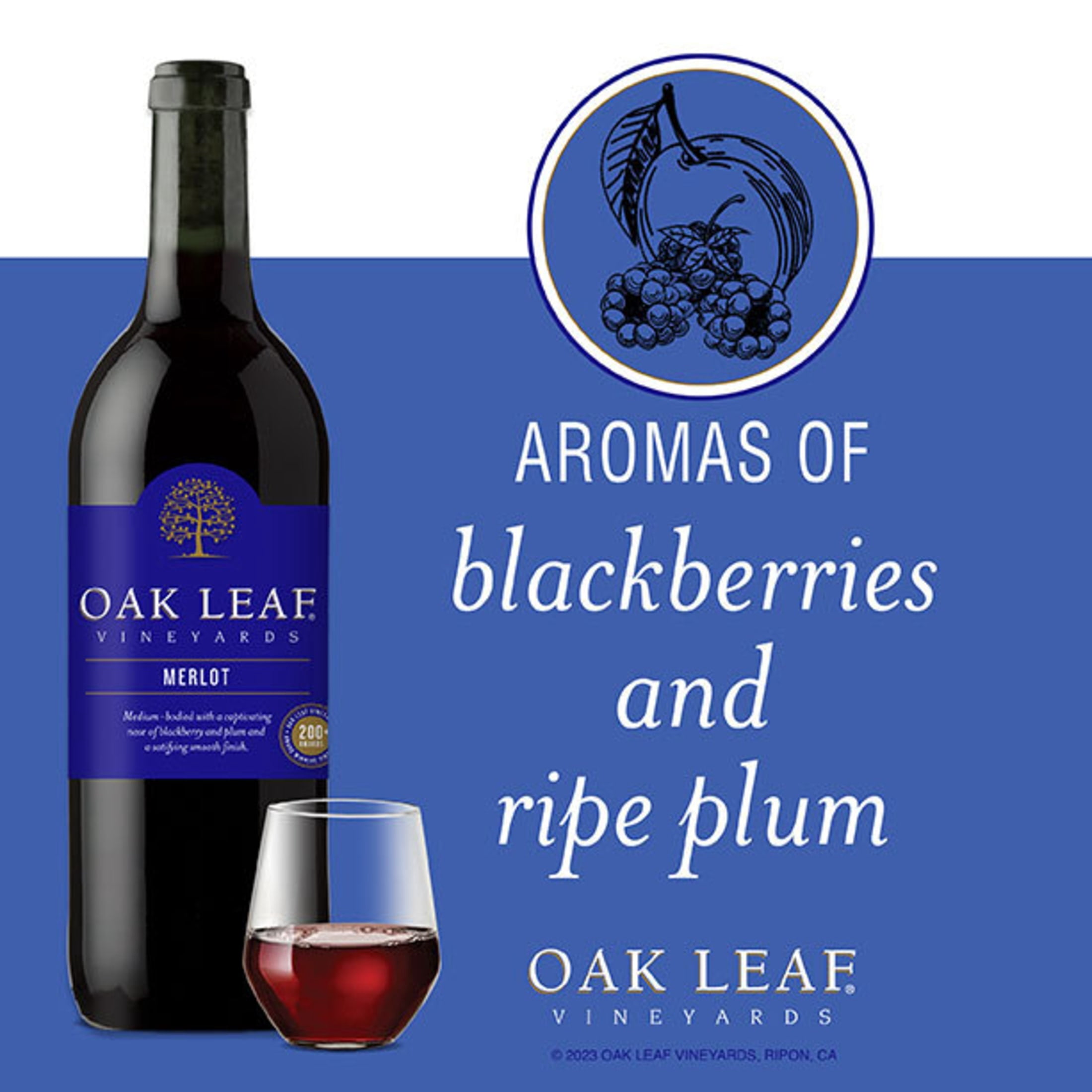 Oak Leaf Vineyards Merlot, Red Wine, 750ml
