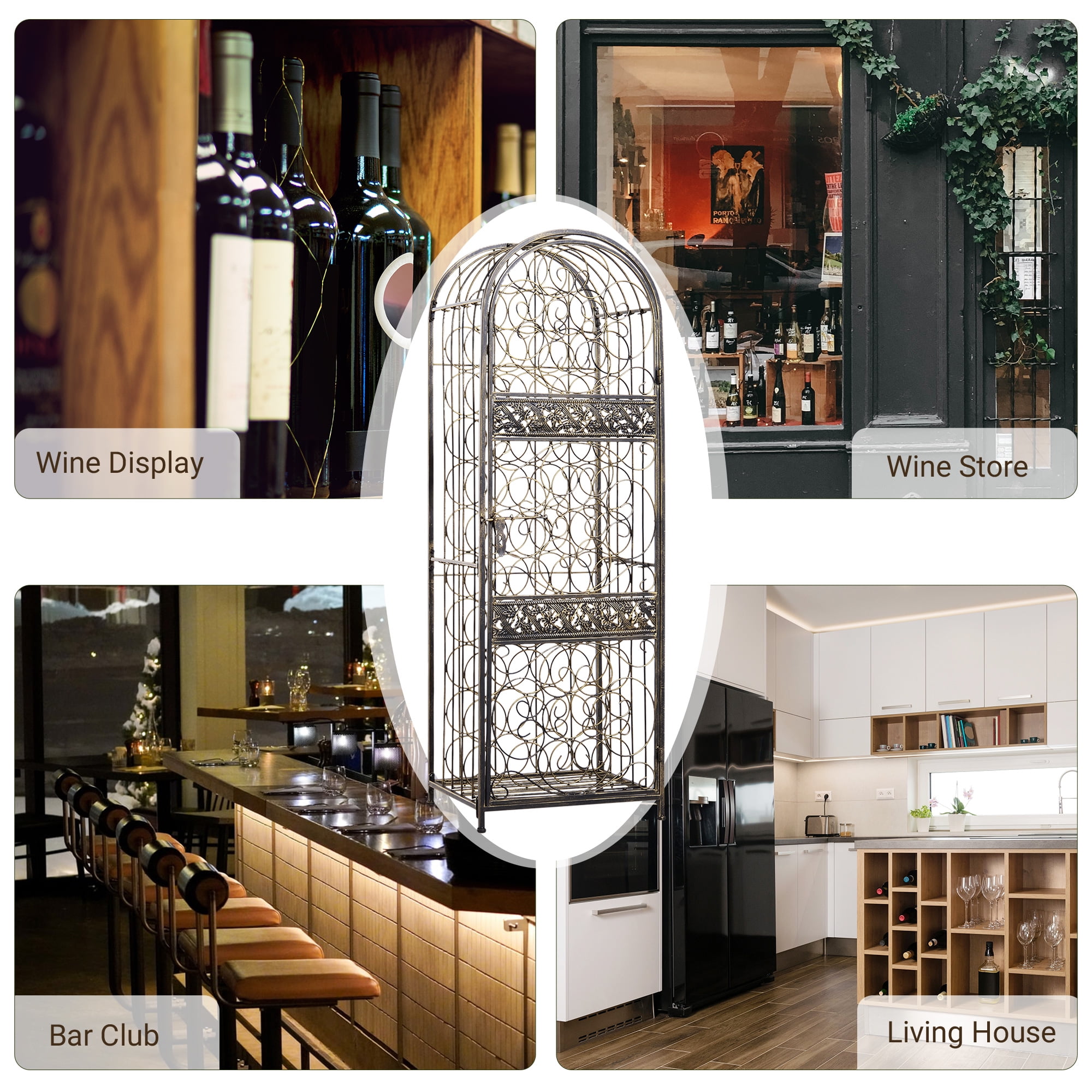 Wrought iron wine 2025 bar
