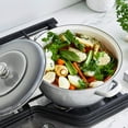 thumbnail image 3 of Merten & Storck 7QT Dutch Oven with Lid, Lightweight Enameled Iron, Oven Safe, Metal Utensil Safe, Gray, 3 of 9