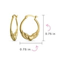 thumbnail image 3 of Bling Jewelry Womens Angel Wing Heart Hoop Huggie Earrings 14K Gold Plated, 3 of 5
