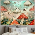 thumbnail image 2 of Orinice Cartoon Mushroom Kids Tapestry,Boys Girls Adults Cabin Decor,Plants Botanical Trippy Boho Wall Tapestries,Cute Hand Drawing Kawaii Wall Hanging,Watercolor Home Wall Decor,Small 5 40x30inch, 2 of 6