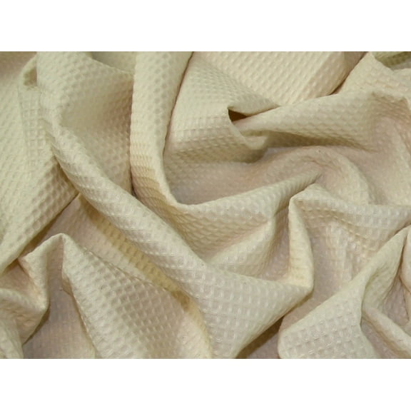 Cotton Waffle Dress Fabric Natural - per yard