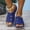 Blue, variant on Sandals Women Dressy Summer Flat Arch Support Fashion Orthotic Slides Comfy Slip On Orthopedic Slippers Flip Flops