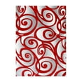 thumbnail image 2 of Emma + Oliver 8'x10' Olefin Accent Rug with Modern Swirl Sculpted Design in Red and Gray with Natural Jute Backing, 2 of 7