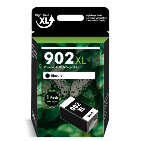 902XL 902 Ink Cartridges Compatible for 902 902XL 1 Pack Black Ink for OfficeJet Pro 6978 6968 6970 6971 6974 6975 6979 6960 6961 6963 6964 6965 6966 6950 902 XL Printer