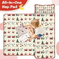 thumbnail image 4 of Beige Christmas Santa and Train Pattern Toddler Nap Mats for Kids Preschool,50"x20" Sleeping Mat Bag or Kids,Toddler Sleeping Bag,Toddler Nap Mat or Daycare, 4 of 6