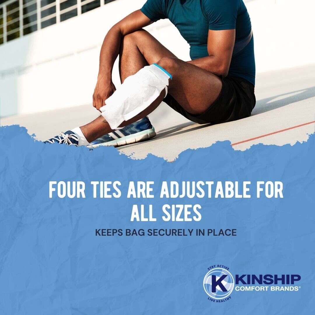 Kinship Comfort Brands Refillable Ice Bags w/ Clamp Closure | Leak Resistant Inner Liner & Soft Exterior | Reusable Icepack w/ 4 Tie Strings | Latex Free | 25 Pack