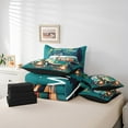 thumbnail image 4 of Erosebridal Camper Bed In A Bag,Happy Camping Bedding Set Camper Car Twin Comforter Set 7 Piece,Travel Car RV Pine Trees Bonfire Sheet Set With Comforter Room Decor, 4 of 5