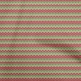 thumbnail image 1 of oneOone Viscose Chiffon Red Fabric Chevron Dress Material Fabric Print Fabric By The Yard 42 Inch Wide, 1 of 4
