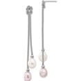 thumbnail image 2 of Sterling Silver Rhodium Fwc Pearl Knot 18 In. Necklace/Earring Set (53 X 8) Made In China qh4739set, 2 of 5