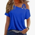 thumbnail image 2 of WREESH Womens T-Shirts Solid Color Camisole Sleeveless T-Shirt Loose Tank Top Blue, 2 of 5