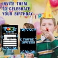 thumbnail image 5 of Pool Birthday Party Invitation, Pool Party Invite Cards（20 Count With Envelopes, Fill In Style Invite Cards For Boys, Girls, Kids, Birthday Party Supplies-A16…, 5 of 5