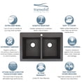 thumbnail image 5 of Transolid Radius Granite 33-in Drop-In Kitchen Sink Kit with Grids, Strainers and Drain Installation Kit in Espresso, 5 of 7