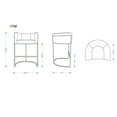 thumbnail image 2 of Manhattan Comfort Cosmopolitan 25.5" Faux Leather Counter Stool - Pebble (Set 3), 2 of 6