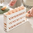 thumbnail image 3 of KMSS 30 Eggs Egg Holder for Fridge, Auto Rolling Fridge Egg Organizer Egg Dispenser Holder for Refrigerator Kitchen Fridge Egg Rack, 3 of 8