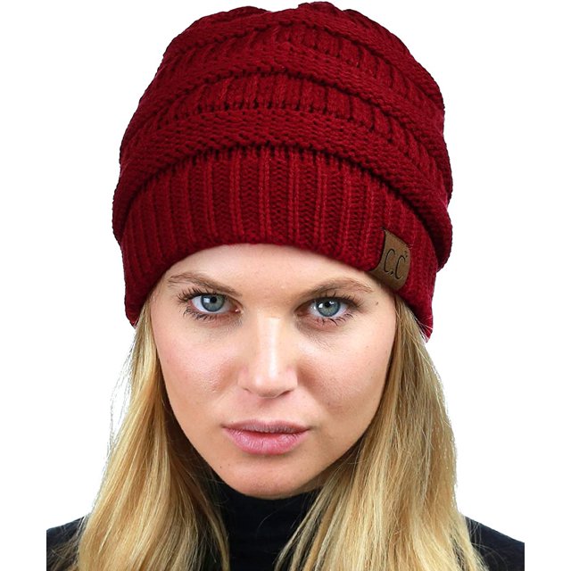 Gorro unisex grueso, suave, elástico, tejido de cable, cálido, con forro difuso, Skully MFZFUKR WMZL-73-3