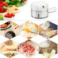 thumbnail image 6 of BUZIFU  Manual Food Chopper Multifunction High Speedy Chopper Powerful Manual Handheld Food Cutter Mini Food Chopper Processor with 2 Stainless Steel Cutters for Onion Fruit Garlic-170ML,White, 6 of 7