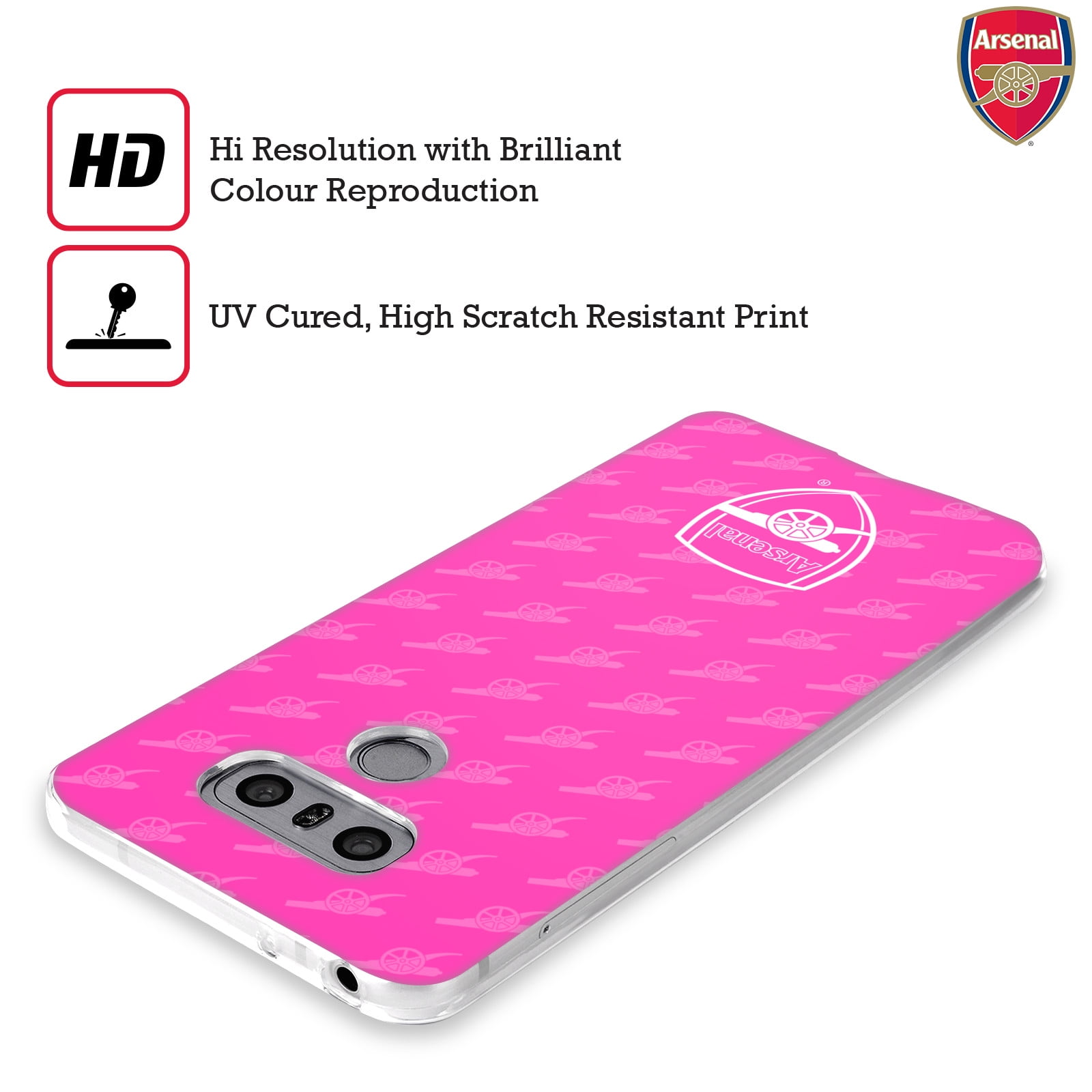 Official Arsenal FC Home 2017//18 Crest Kit Soft Gel Case Compatible for iPhone 11