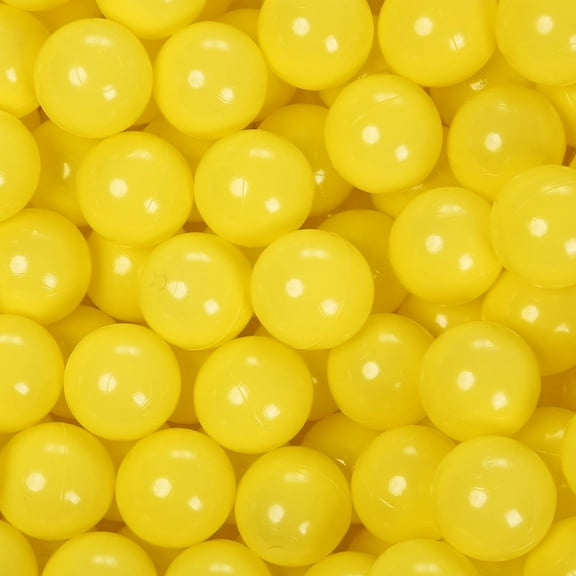 PlayMaty Play Ball Pit Balls - 2.16inches Phthalate&BPA Free Plastic Balls for Kids Toddlers for Playhouse Play Tent Playpen Pack of 100(Yellow)