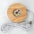 thumbnail image 2 of Light Base Ball Wood Light Holder Decoration Lamp Storage Tray  Yellow Light 80mm Light Base, 2 of 9